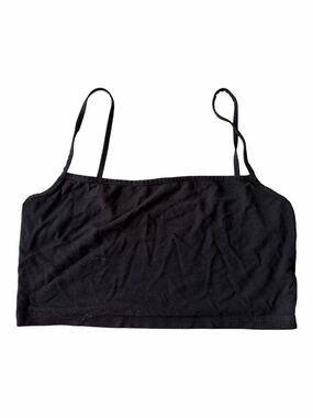 Black Spaghetti Strap Crop Tank Top
